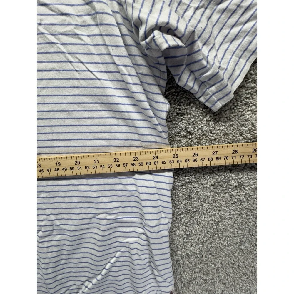Polo Golf Ralph Lauren XL White Blue Striped‎ Pima Cotton Polo Shirt Mens